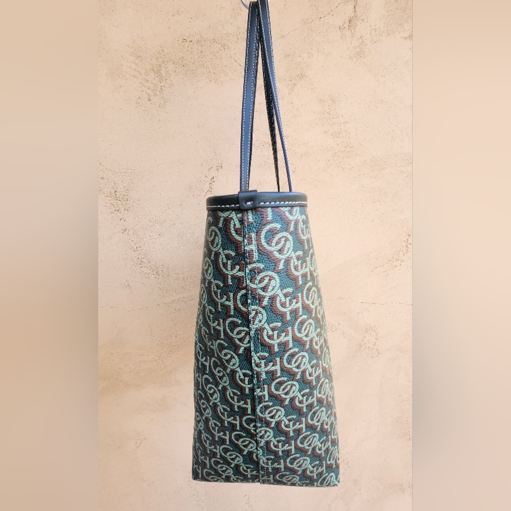 Coach City Tote – Green Monogram Print | Style CF342 - Picture 7 of 13